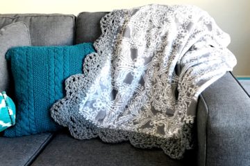 Crochet Pattern | Crochet Edge | Pattern | Scallop Edge | Free Pattern | Free Crochet Pattern | Afghan | Crochet Afghan | Crochet Throw | Crochet Patterns Free | Crochet Patterns Free Beginner | Crochet Patterns Free Blanket | Six Clever Sisters