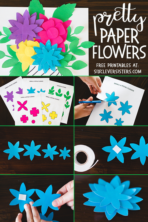 Paper Flowers | Paper Flower Template | Printable Flowers | Printable Flower Template