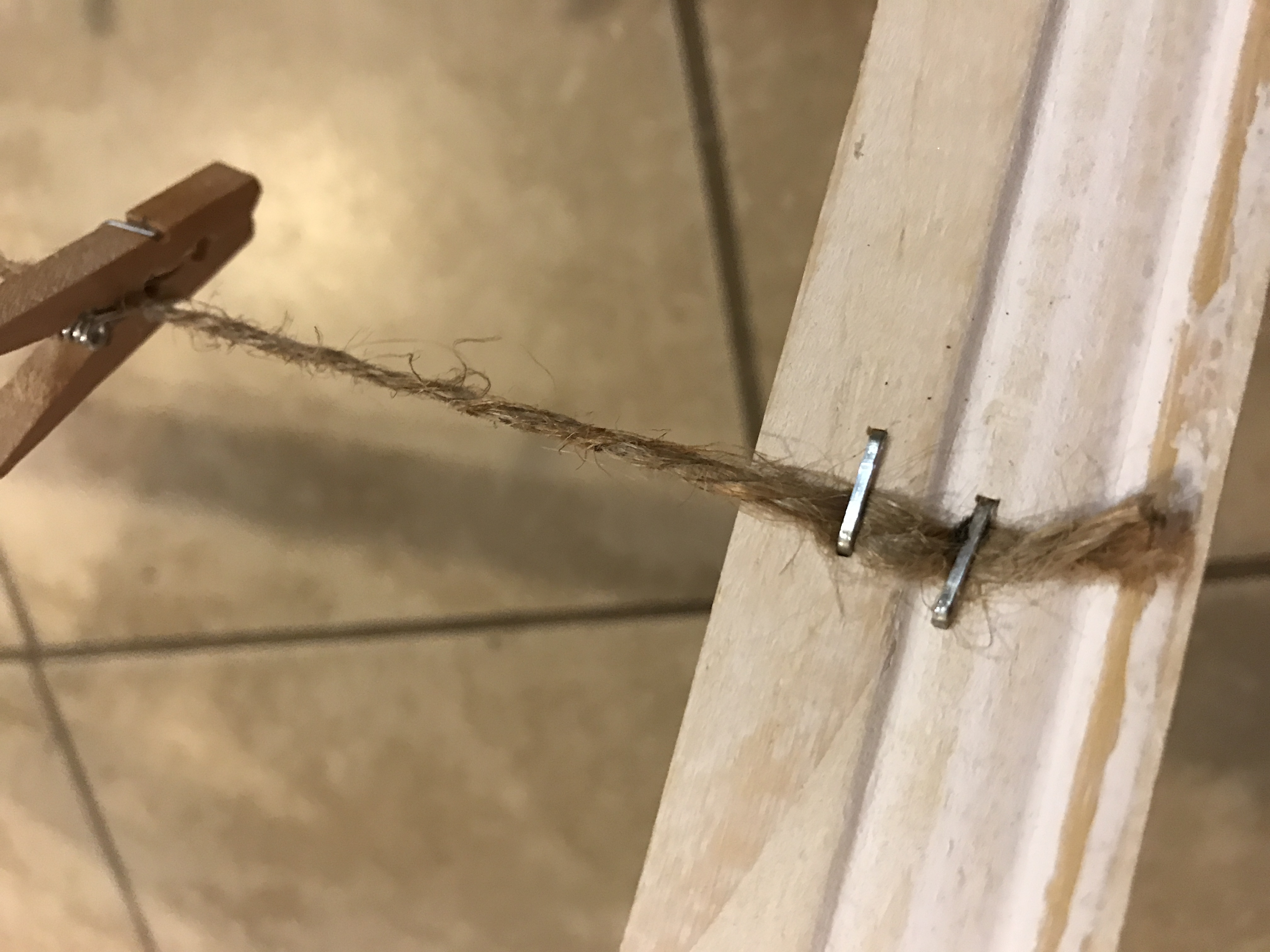 Clothespin Collage Frame | DIY Home | Photo | Wood Frame | Wood Decor | Budget Friendly Decor | Home Decor on a Budget | Photo Hanger | Clothespin Frame | Photo Collage | Tutorial on Six Clever Sisters!