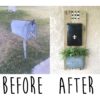 DIY Farmhouse Mailbox | Farmhouse Decor | Pallet Projects | Pallet Furniture | Pallet Ideas | Wood Signs | Rustic Home Decor | Mailbox Ideas | Mailbox Makeover