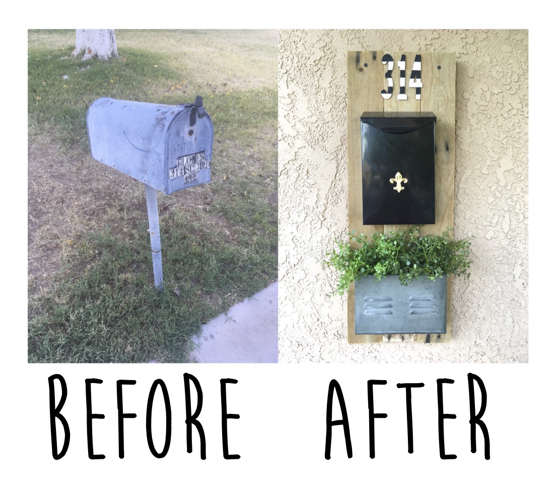 DIY Farmhouse Mailbox | Farmhouse Decor | Pallet Projects | Pallet Furniture | Pallet Ideas | Wood Signs | Rustic Home Decor | Mailbox Ideas | Mailbox Makeover