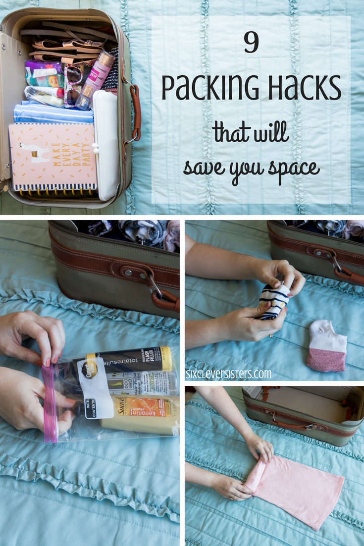 Tips for Packing | Packing Hacks | Save Space when Packing | Travel Tips | Traveling Hacks | How to Pack | Save luggage space | Looking to travel soon and want to make sure you save space in your luggage? I have 9 tips every traveler should know when packing to save space!