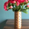 DIY Gold Decor | Gold Vase | Dollar Store | Spray Paint | Upcycled Crafts | DIY Home Decor | DIY Vase | Hot Glue Vase | DIY Bedroom Decor | Cute Vase | Pretty Vase | Six Clever Sisters