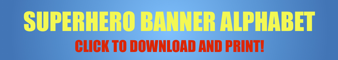 Superhero Banner | Superhero Birthday Party | Superhero Party | Superhero Printables | Superhero Printable Banner | Superhero DIY | Superhero DIY Banner | Superhero Party Ideas | Batman Party | Superman Party | Antman Party | Superhero Free Printable Birthday Banner | Six Clever Sisters