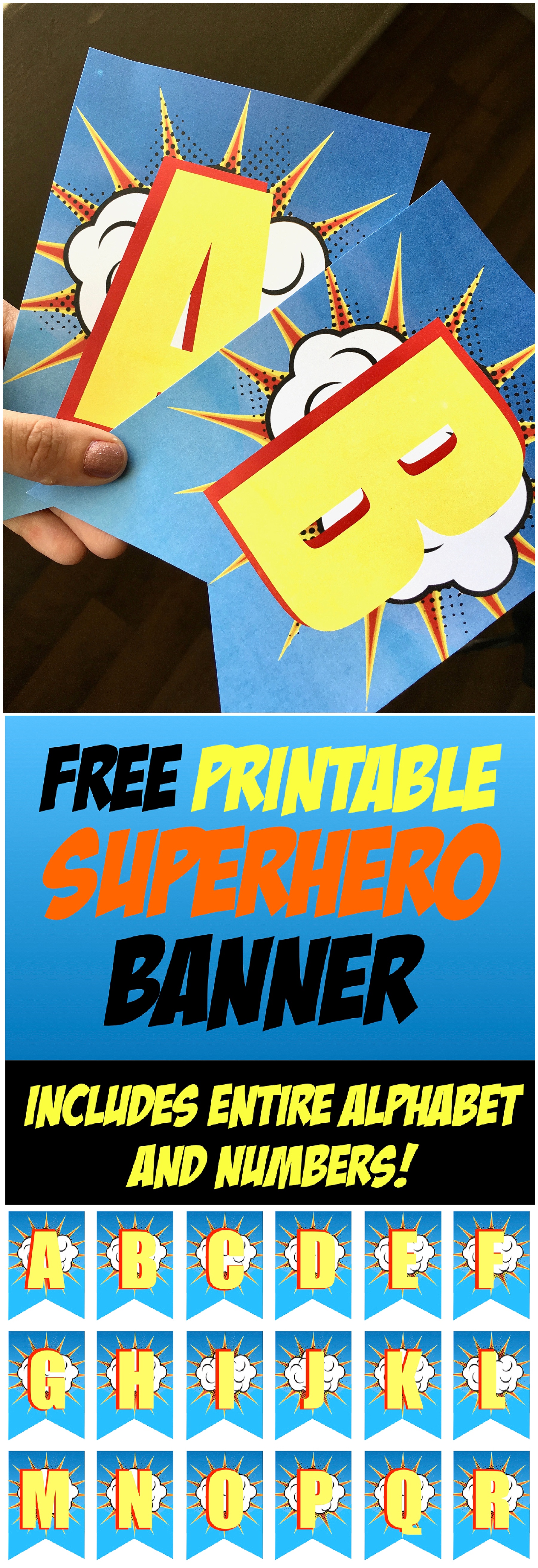 Superhero Banner | Superhero Birthday Party | Superhero Party | Superhero Printables | Superhero Printable Banner | Superhero DIY | Superhero DIY Banner | Superhero Party Ideas | Batman Party | Superman Party | Antman Party | Superhero Free Printable Birthday Banner | Superhero Banner Printable | Superhero Banner Personalized | Superhero Banner Template | Superhero Birthday Banner Free Printable | Six Clever Sisters