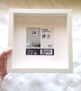 DIY Ikea Picture Frame | Ikea Frame Hack | Ikea Picture Frame Hack | Ikea Photo Frame Hack | Ikea Ribba Square Frame | Ikea Ribba Frame White | Ikea DIY Crafts | Ikea DIY Projects | DIY Ikea Hacks | DIY Ikea | DIY Ikea Photo Frame | DIY Ikea Ribba Frame | Want to turn an IKEA frame into an easy diy project? You can make a cute photo holder in 5 minutes and no special skills are needed! #makeover #ikea #sixcleversisters