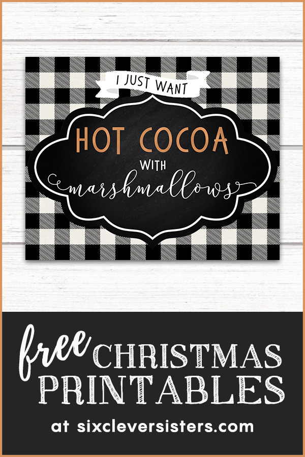 Free Christmas Printables | Free Christmas Printables Buffalo Plaid | Free Christmas Printables Buffalo Check | Free Christmas Printables Black and White | Plaid Christmas Printables Free