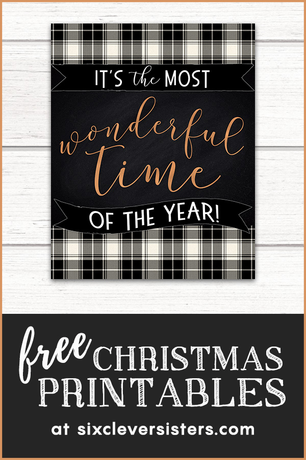 Free Christmas Printables | Free Christmas Printables Buffalo Plaid | Free Christmas Printables Buffalo Check | Free Christmas Printables Black and White | Plaid Christmas Printables Free