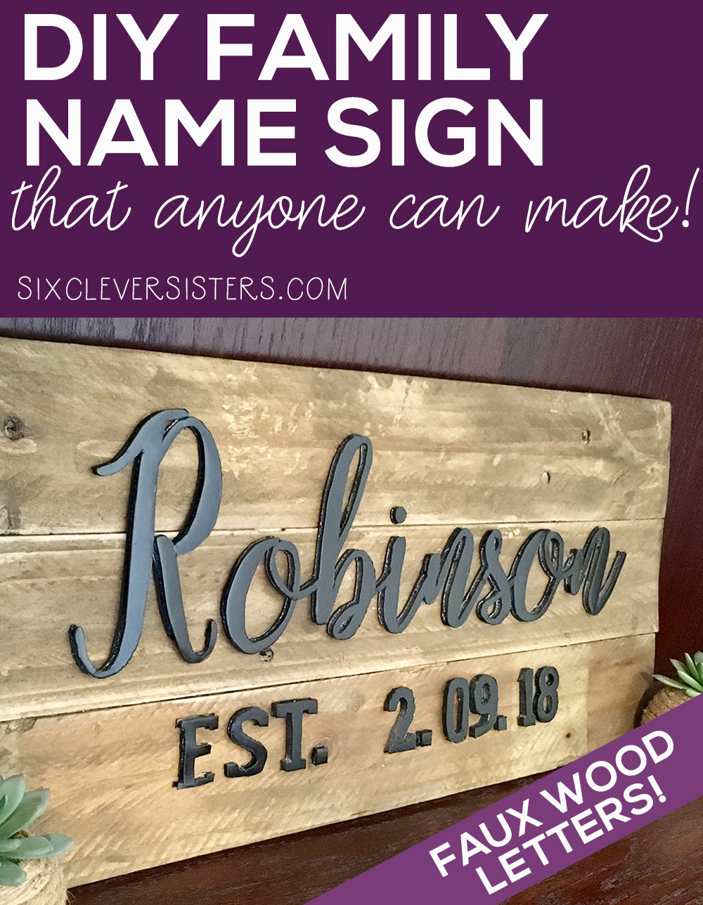 DIY family name sign | DIY family name wood signs | DIY family name established sign | DIY personalized family name signs | DIY wood family name sign | DIY family name plaque | DIY family name wall art