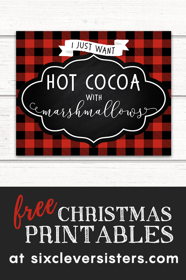 Free Christmas Printables Buffalo Plaid | Free Christmas Printables Red Buffalo Check | Free Christmas Printables | Free Christmas Printables Red and Black | Plaid Christmas Printables Free