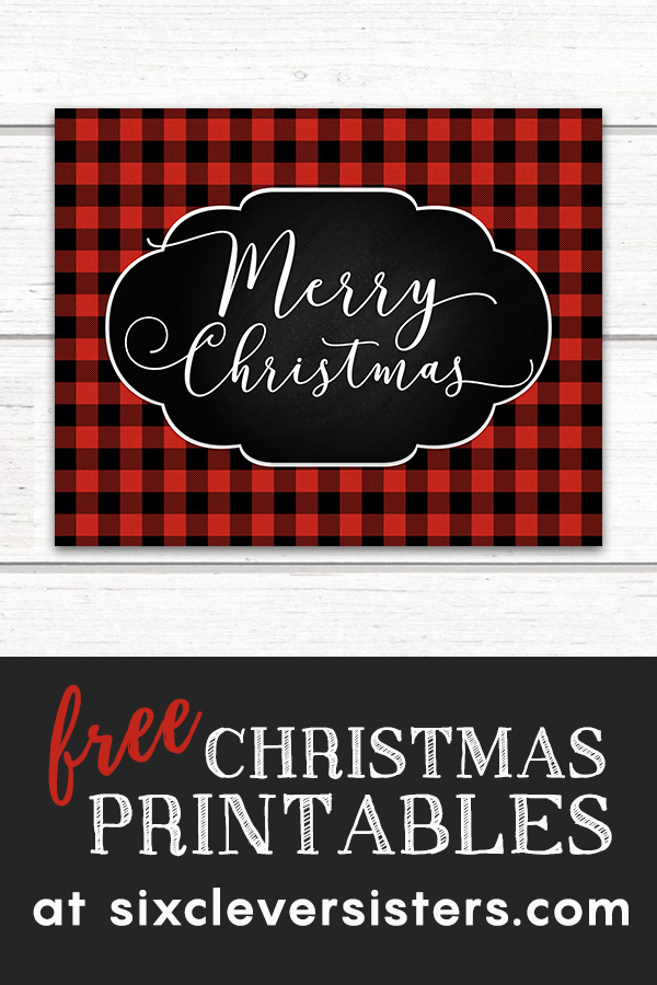 Free Christmas Printables Buffalo Plaid | Free Christmas Printables Red Buffalo Check | Free Christmas Printables | Free Christmas Printables Red and Black | Plaid Christmas Printables Free