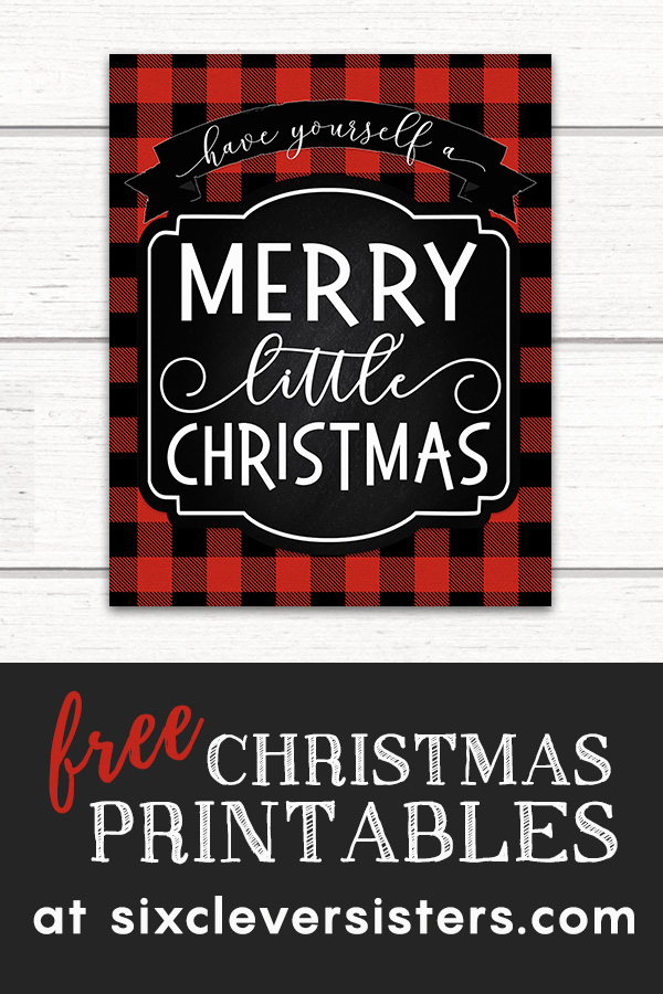 Free Christmas Printables Buffalo Plaid | Free Christmas Printables Red Buffalo Check | Free Christmas Printables | Free Christmas Printables Red and Black | Plaid Christmas Printables Free