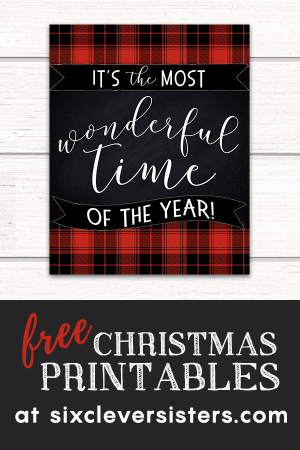 Free Christmas Printables Buffalo Plaid | Free Christmas Printables Red Buffalo Check | Free Christmas Printables | Free Christmas Printables Red and Black | Plaid Christmas Printables Free