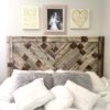 DIY Headboard | DIY Pallet project | Pallet Headboard | Pallet Wood Headboard | Pallet Furniture | Pallet Projects | Pallet Bed | Pallet Ideas | Rustic Headboard | Herringbone Pallet | Herringbone Heaboard | Six Clever Sisters