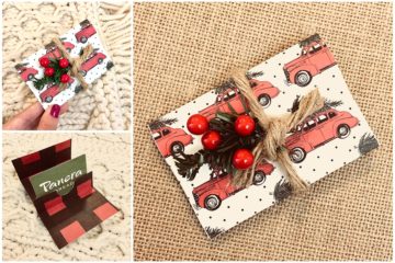 Buffalo Plaid Christmas | DIY Gift Card Holder | Christmas Gift Card Holder | DIY Paper Gift Card Holder | Buffalo Plaid Decor | Buffalo Plaid Christmas | Free Pattern Gift Card Holder | Gift Card Tutorial | Gift Card Ideas | Gift Card Presentation | Christmas Gifts | Christmas Paper Decor | Christmas Paper Crafts | Six Clever Sisters