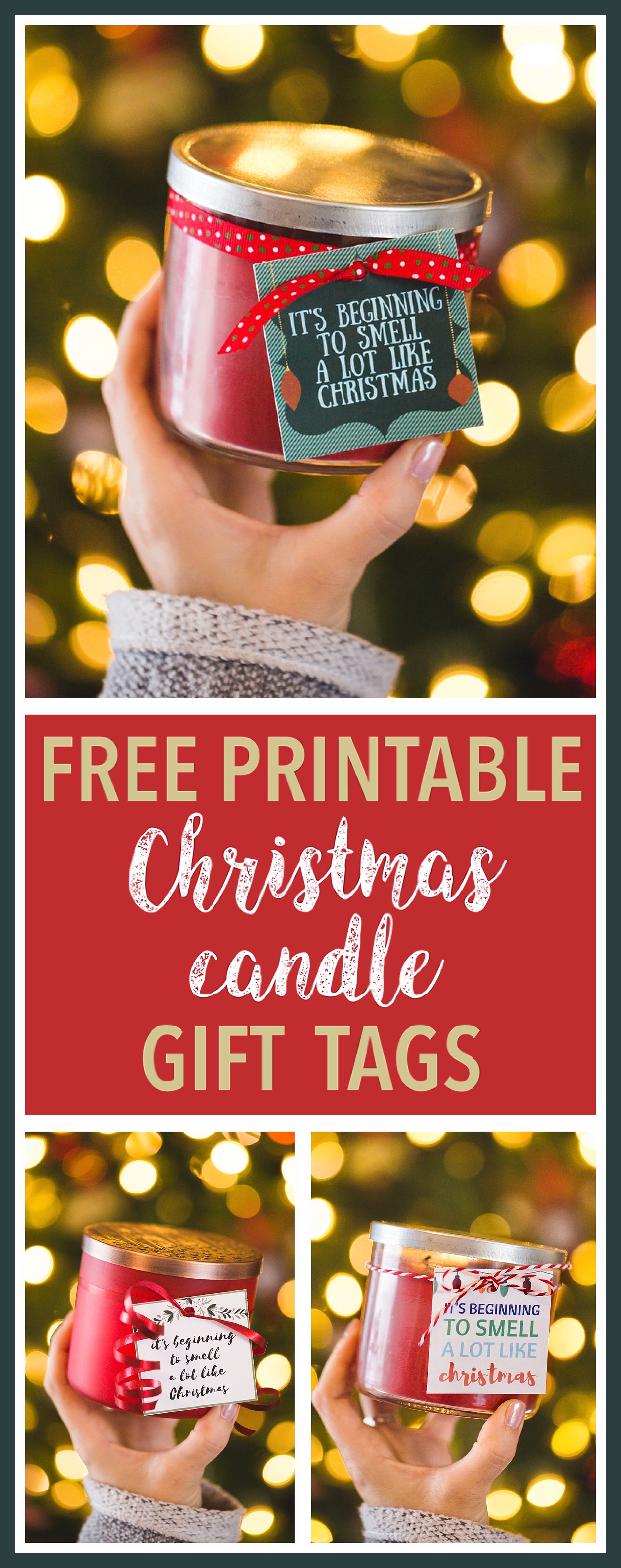 Christmas Gift Tag | Free Printable Christmas Gift Tag | Free Printable Gift Tag | DIY Christmas | Free Printable Christmas | Candle Gift Tag | Christmas Candle | Gift Ideas | Christmas Gift | Christmas Gifts for Mom | Christmas Gifts DIY | Free Printable Christmas | Free Printable Tags | Six Clever Sisters