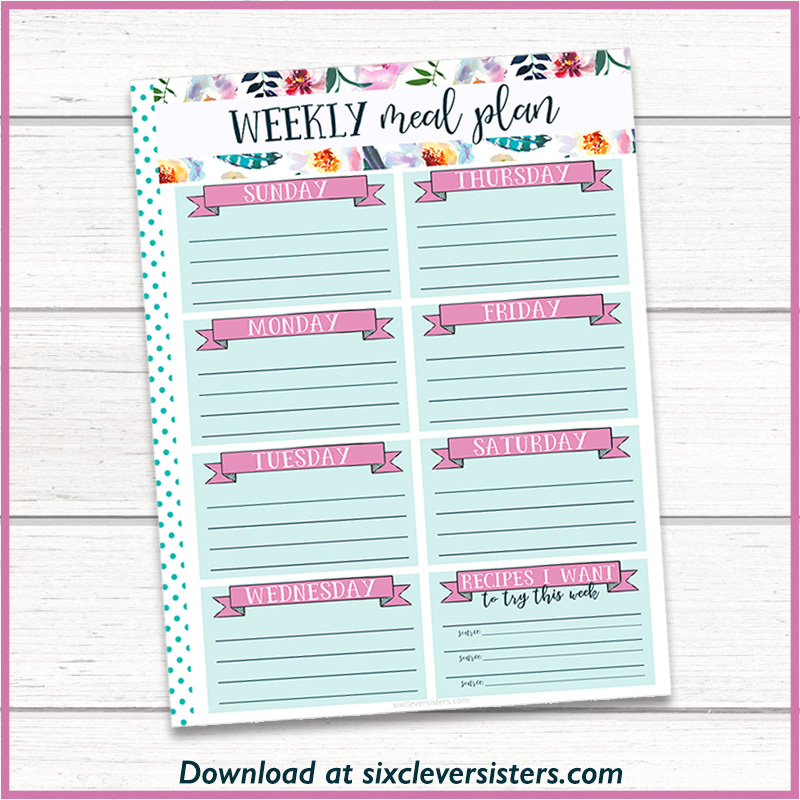 Printable Meal Planner Pages | Happy Planner Meal Planner Printable | Happy Planner Meal Planner Printable | Happy Planner Meal Planner Menu Planning | Happy Planner Recipe Planner | Happy Planner for Meal Planning | Happy Planner Weekly Meal Planner 