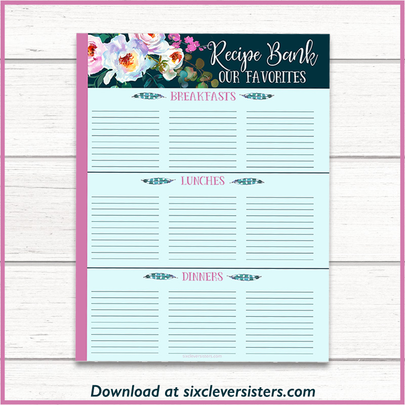 Printable Meal Planner Pages | Happy Planner Meal Planner Printable | Happy Planner Meal Planner Printable | Happy Planner Meal Planner Menu Planning | Happy Planner Recipe Planner | Happy Planner for Meal Planning | Happy Planner Weekly Meal Planner 