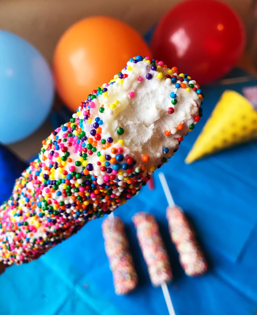 Sprinkle Marshmallow Pops | Marshmallow | Birthday Treats | Birthday | Kid Birthday | Marshmallow Pops | Marshmallow Treat | Birthday Treats to take to school | Birthday Treats for school | Birthday Treat | Sprinkle | Sprinkle Party | Sprinkle Cake | Party