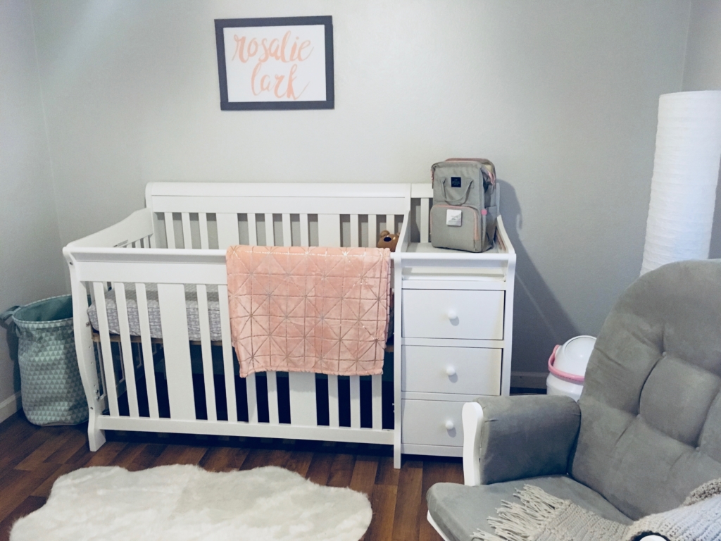 Baby Girl Nursery | Rustic | Room Ideas | Themes | Floral | DIY | Pink and Gray | Modern | Decor | Shabby Chic | Six Clever Sisters