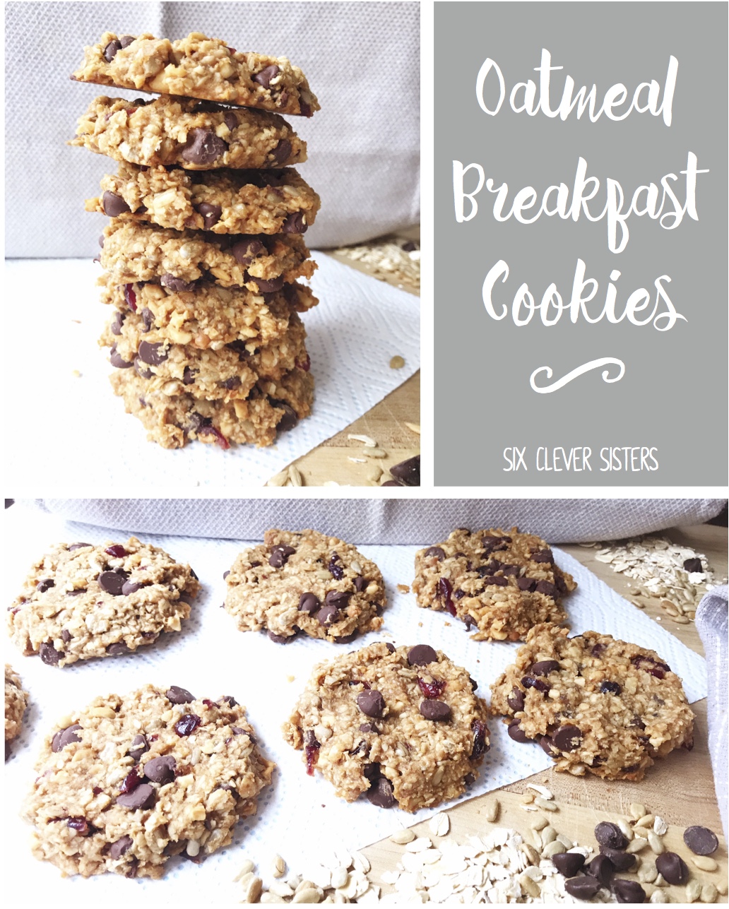 Oatmeal Breakfast Cookies | Oatmeal | Healthy Breakfast | Heart Healthy | Oatmeal Recipes | Breakfast Recipes | On the Go Breakfast | Breakfast Ideas | Breakfast Meal Prep | Oatmeal Cookies | Healthy Breakfast