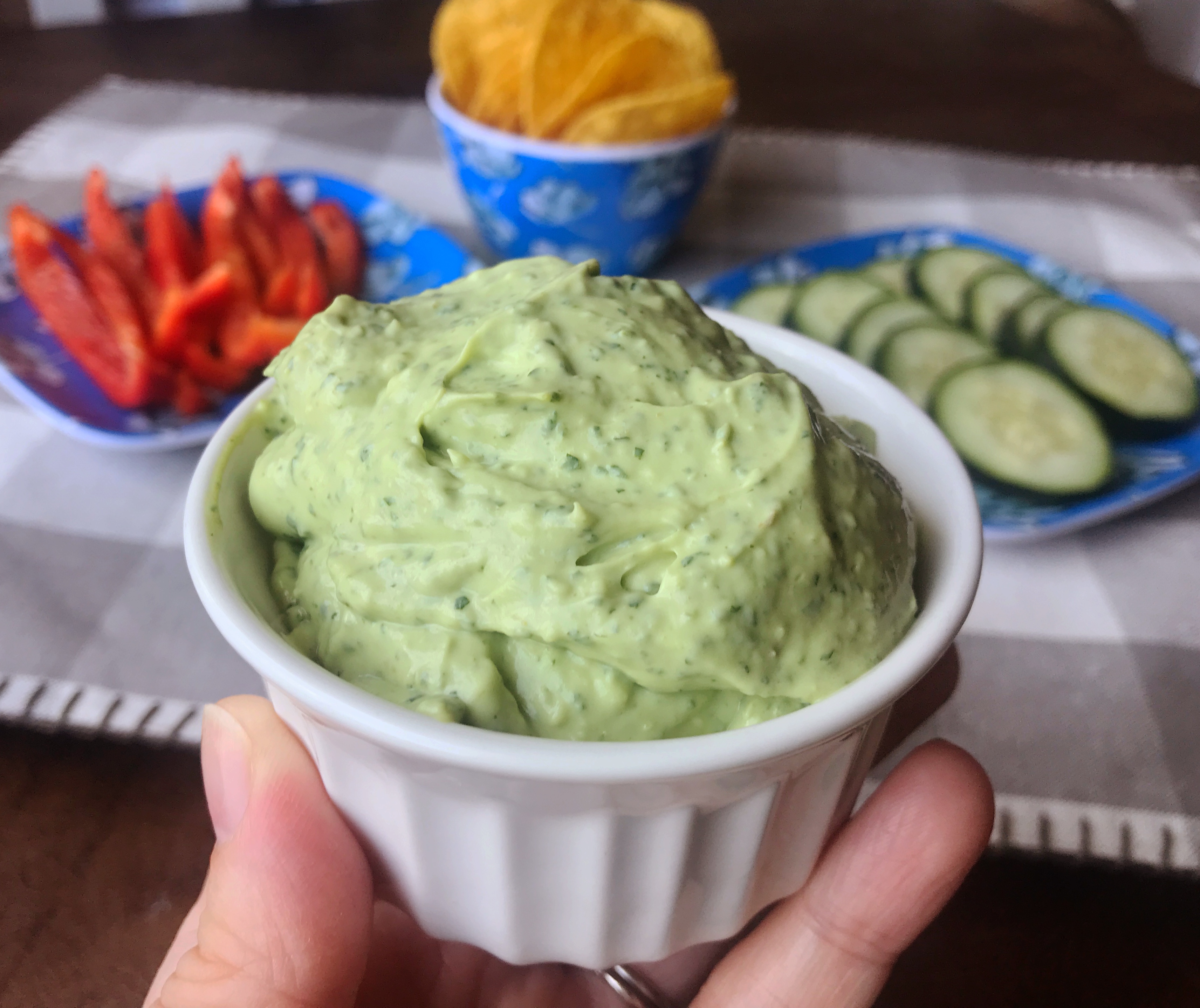 Avocado | Healthy Appetizer | Summer Dip | Avocado Recipes | Cilantro Lime Dressing | Cilantro Recipes | Pool Party | Pool Party Ideas | Summer Party Food | Summer Food | Appetizer | Appetizer Easy | Appetizer Healthy | Appetizers for Party | Dip for Chips | Dip for Chicken | Dip for Parties | Lime | Garlic | Dip Recipe | Recipe on Six Clever Sisters!