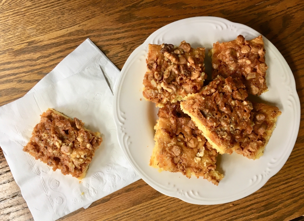 Butterscotch Sheet Cake | Butterscotch Bars | Butterscotch Lunchbox Cake | Butterscotch Recipes | Sheet Cake Recipes | Dessert Recipes | Potluck Dessert | Picnic Dessert | Six Clever Sisters