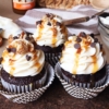 Chocolate Turtle Cupcakes with Caramel Buttercream | Cupcakes | Chocolate | Caramel | Easy Frosting Recipe | Buttercream | Caramel Buttercream | Cupcake Recipe | Pecan | Dessert | Easy Dessert | Cake | Turtle Cake | Recipe | Six Clever Sisters