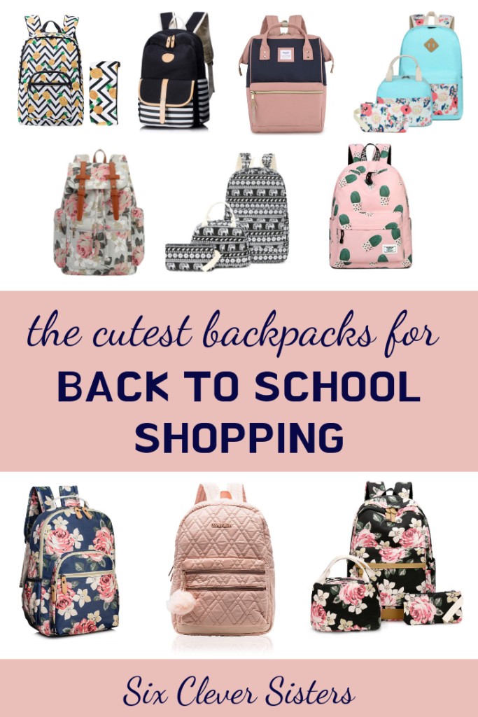 Back to School Supplies | Back to School Deals | Back to School Sales | Backpacks | Backpacks Amazon | Backpacks Amazon Prime | School Backpacks | School Backpacks Amazon | School Backpacks for Girls | Cute School Backpacks Amazon | Cute School Backpacks | Looking for some cute backpacks in your back to school shopping? These adorable backpacks for her are some of the cutest school gear and backpacks and book bags out there! Find the perfect back to school backpack here! #backpack #bts #backtoschoolshopping #bookbag #schoolshopping #schoolsupplies #amazonshopping #amazonprime #backpacksforher #cutebackpack #accessory #sixcleversisters