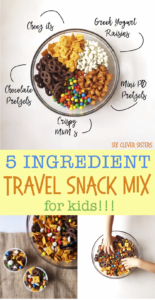 Travel Snack Mix... for kids!!! | Trail Mix | Easy snack | Snack Mix Recipes | Snack Mix for kids | Snack mix recipes sweet | Trail mix | Trail Mix recipes for Kids | Trail Mix recipes Easy | Travel snacks Roadtrip | Travel Snacks for Kids | Snack Ideas | Snacks or kids | Six Clever Sisters