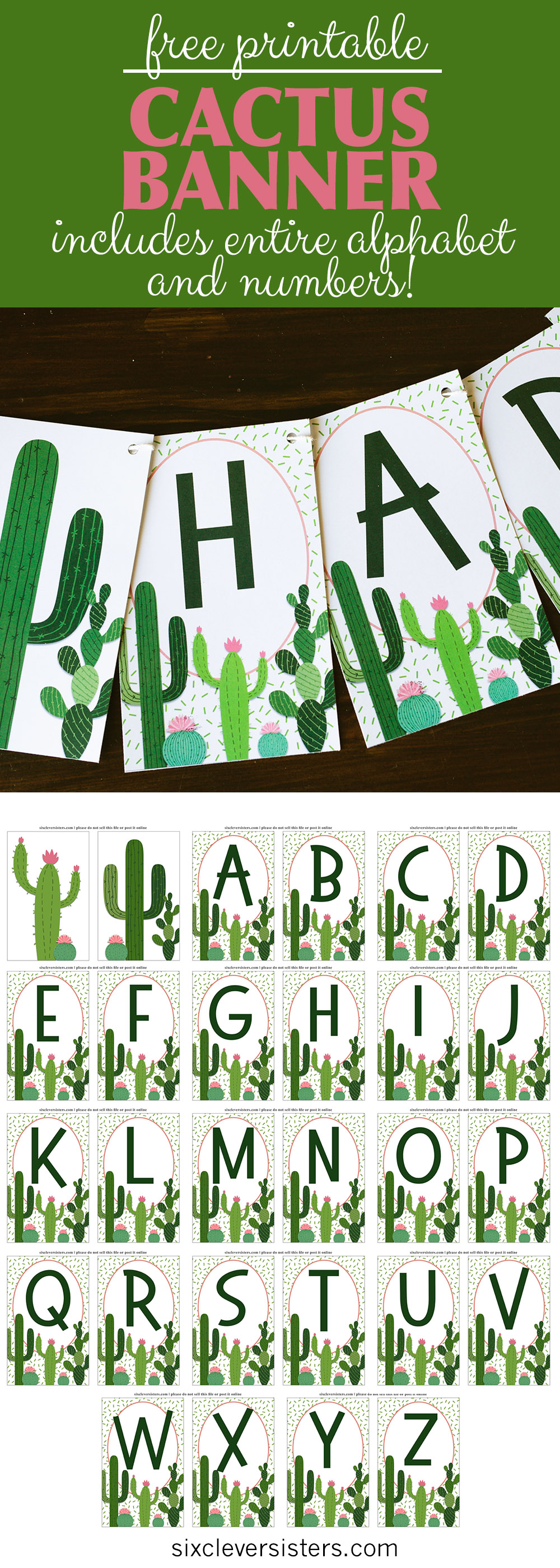 Cactus Birthday Banner | Cactus Banner | Cactus Banner DIY | Cactus Birthday Banner DIY | Cactus Banner Printable | Cactus Banner Free | Cactus Banner Printable | Cactus Banner Free Printable | Cactus Party Banner Printable | Cactus Birthday Banner Free Printable #cactus #cactusparty #cactusbirthday