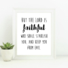 Free Printable Scripture | Printable Quote | Inspirational Quote | Free Verse Printable | KJV Printable | Free Wall Art | 2 Thess 3:3 | Free Printable Bible | Six Clever Sisters