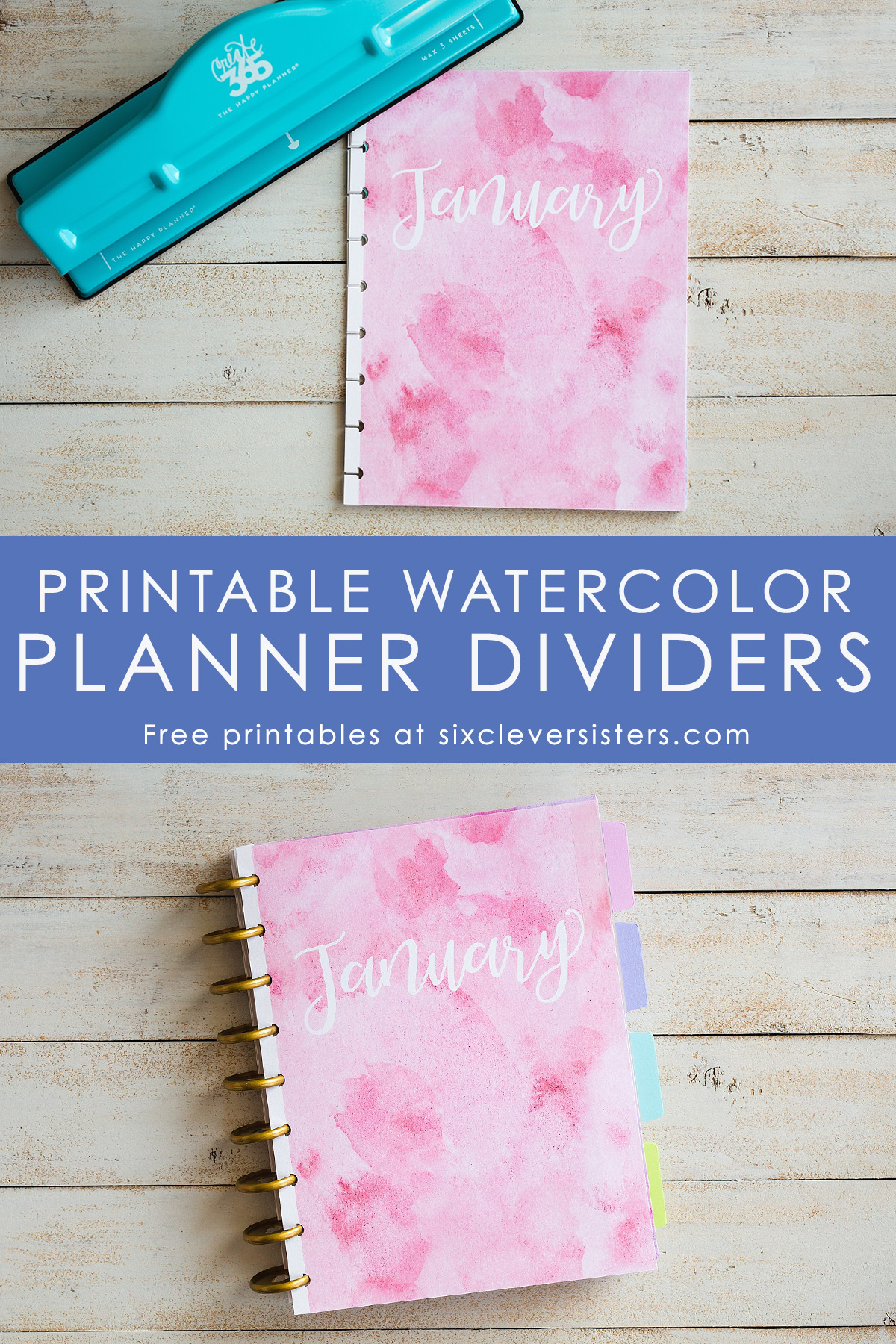 Printable planner dividers | free printable monthly planner dividers | Planner dividers printable free | Planner dividers DIY | Planner dividers free | Month dividers for planner | Printable monthly dividers | Free printable monthly planner dividers on the Six Clever Sisters blog!