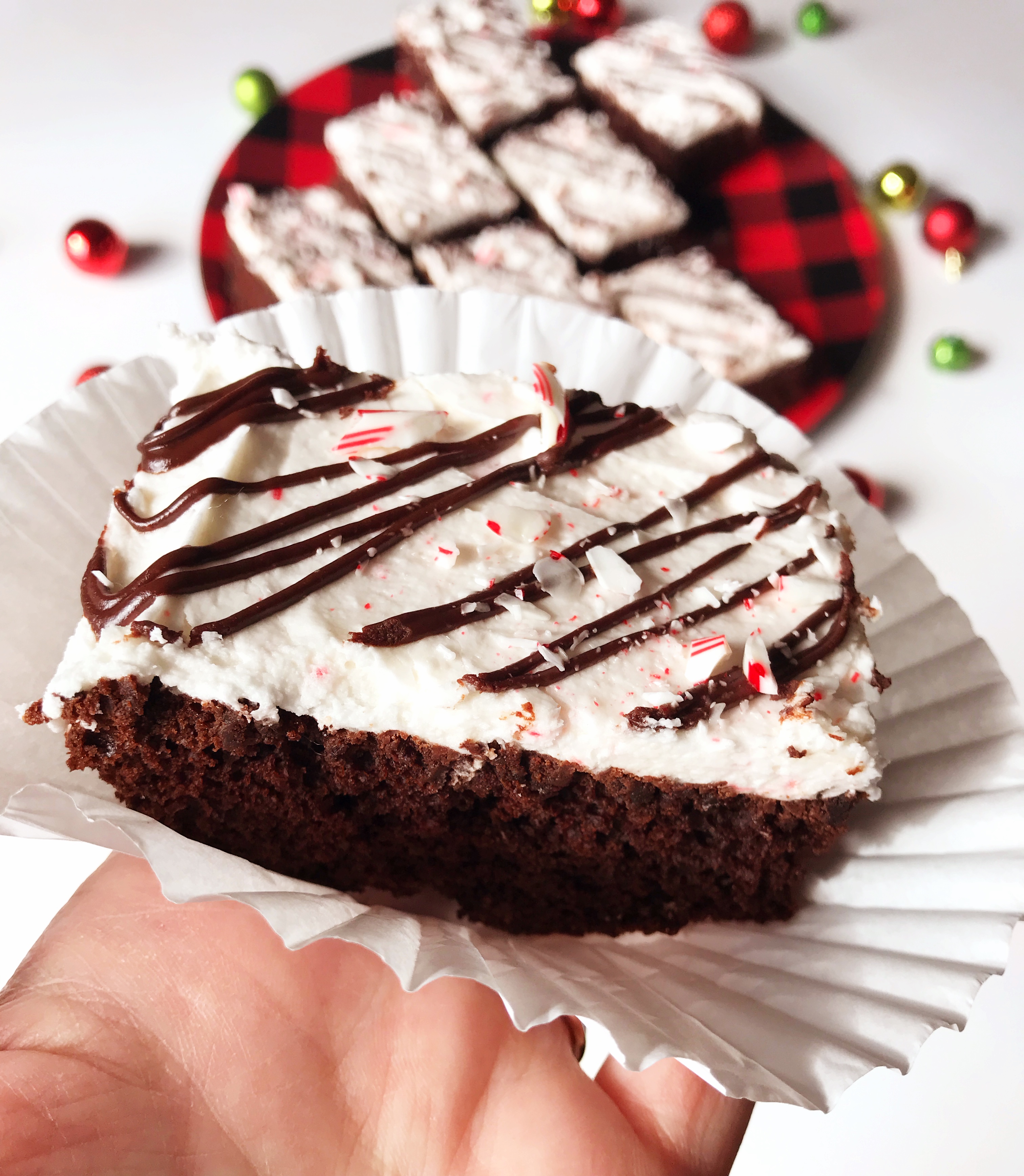 Peppermint Bark | Sheet Cake | Dessert for a Crowd | Peppermint | Candy Cane | Chocolate | Cake | Peppermint Cake | Christmas Dessert | Christmas Treat | Holiday | Easy Recipe | Easy Dessert | Candy Cane Dessert | Six Clever Sisters 