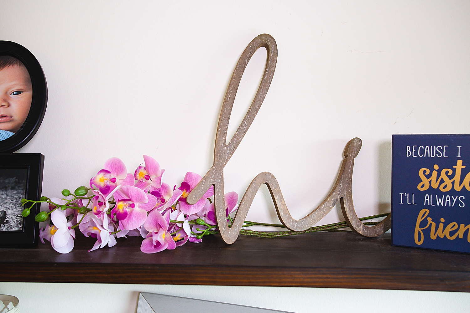 Decorating floating shelves for spring | spring floating shelves | Floating Shelf spring decor | | Decorating Kitchen Shelves for spring | How to Style Floating Shelves for Spring - Tips for styling! All the details on the Six Clever Sisters blog.