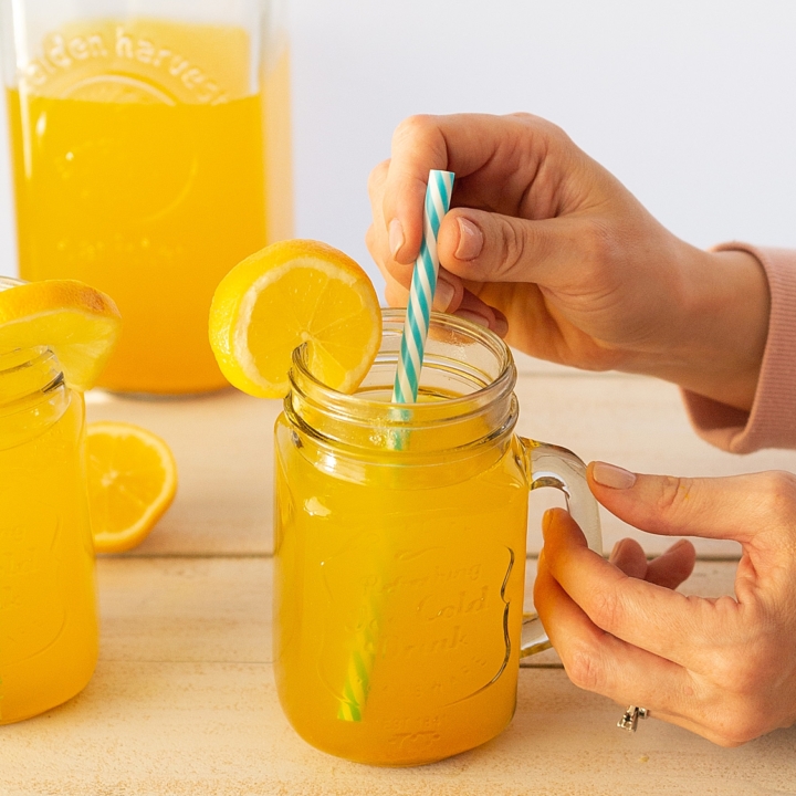 Iced Lemon Ginger Turmeric Tea