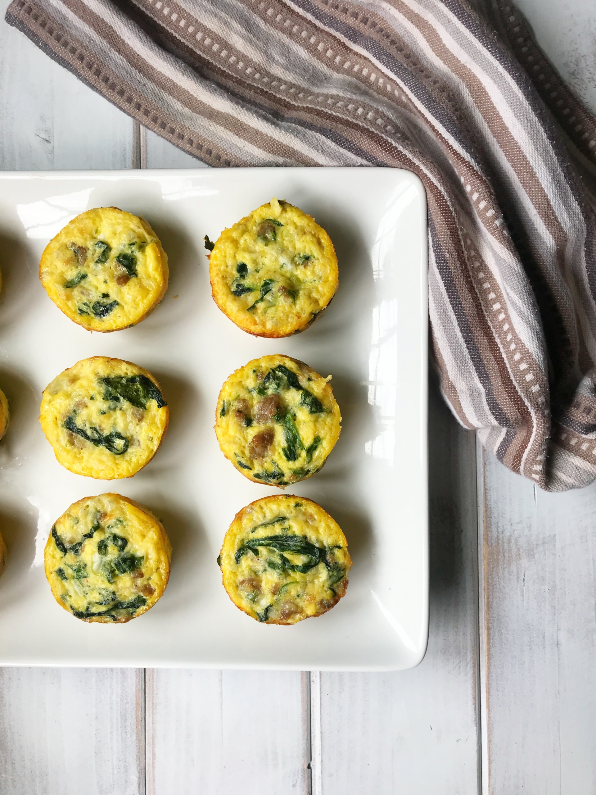 Spinach & Sausage Egg Cups | Spinach Recipes | Sausage Recipes | Egg Recipes | Egg Cups | Breakfast | Low Carb | Keto | Diet | Egg Casserole | Hearty Breakfast | Six Clever Sisters