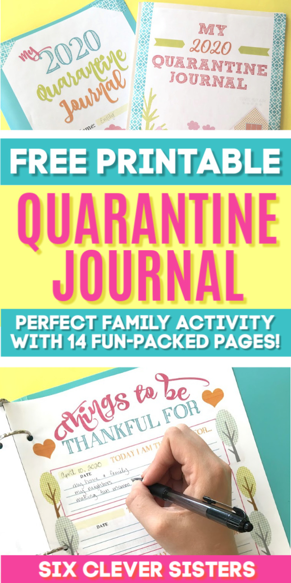 Stay at Home Activities | Printable Journal | Free Printable Journal Bundle | Indoor Activities | Kids Activities | Are you stuck at home looking for some fun activities for you and your family to do? We have this free printable journal bundle that is perfect for you to keep track of everything you and your family do together while you're at home! Print them for free at SixCleverSisters.com