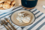 Sausage Gravy | One Pot Sausage Gravy Recipe | Sausage Gravy & Biscuits | This delicious easy sausage gravy only takes 5 ingredients and can be made in less than twenty minutes! Find the recipe at SixCleverSisters.com