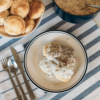 Sausage Gravy | One Pot Sausage Gravy Recipe | Sausage Gravy & Biscuits | This delicious easy sausage gravy only takes 5 ingredients and can be made in less than twenty minutes! Find the recipe at SixCleverSisters.com