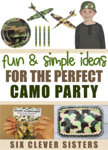 Army Camo Party Ideas | Birthday | Boy Birthday Party Ideas | Army Party | Camo Party | Soldier Party | Kid Party Ideas | Kid Birthday | Boys Party Ideas | Camo | Six Clever Sisters