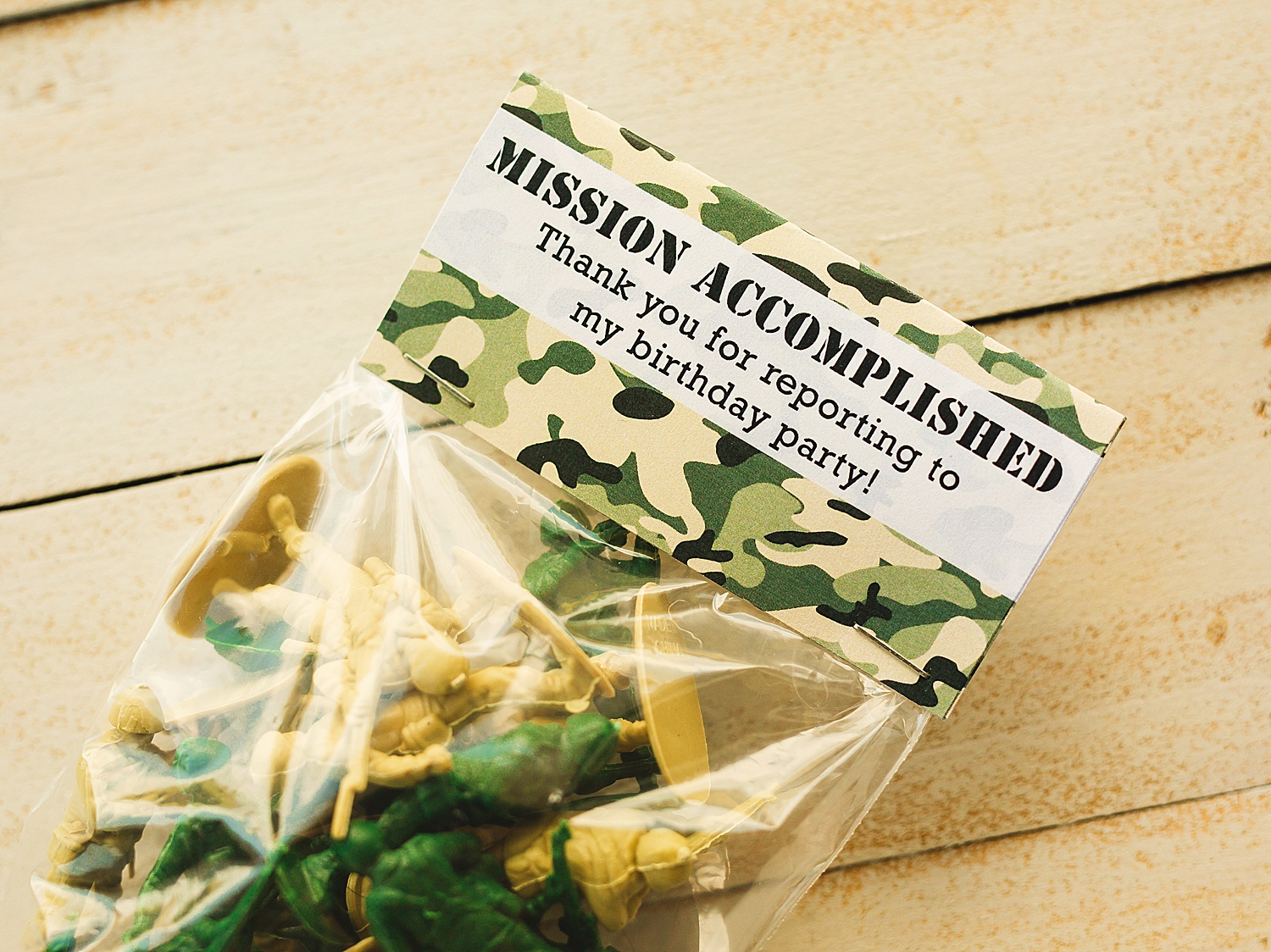 Camo Party | Camo Party Decor | Camo Party Favor Bags | Camo Party Decoration | Camo Party Theme | Camo Party Favors | Army Party Favors | Kids Camo Party Decorations | Camouflage Party Favors | Diy Camo Party Ideas | Camo Birthday Party | Planning a camo theme party? These free printable camo party treat bags are perfect for your army party! #camo #camoparty #camopartyfavors #partyfavors #camopartydecor #camopartytheme #treatbags #treatbagtoppers #bagtoppers #armyparty #sixcleversisters