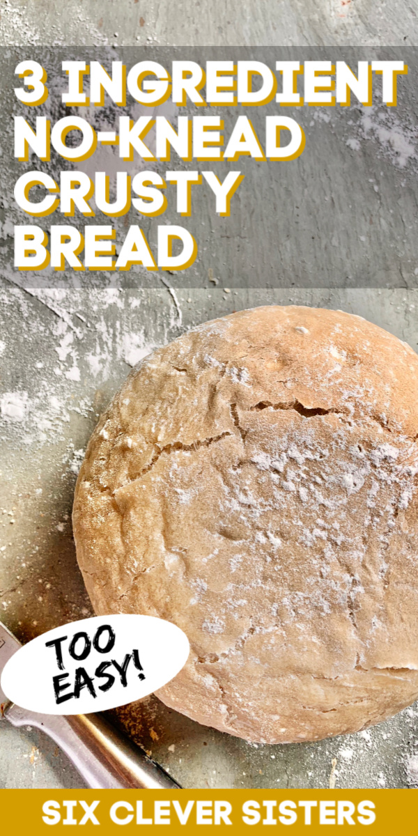 Easy Bread Recipe | Bread Recipe Homemade | Easy Bread Recipes Beginners | Easy Bread Recipes Quick | Crusty Bread Recipe Easy | Crusty Bread Recipe Quick | Crusty Bread Recipe No Dutch Oven | Easy Baking Recipes 3 Ingredients | Easy Baking Recipes | Six Clever Sisters