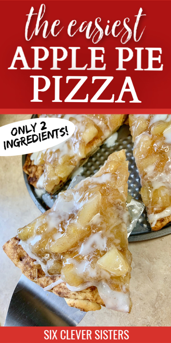 Dessert Pizza | Dessert Recipes Easy | Apple Pie | 2 Ingredient | Easy Dessert Recipes Quick | Apple Pie Pizza | Brunch Recipes | Apple Dessert | Cinnamon Rolls Easy | Six Clever Sisters