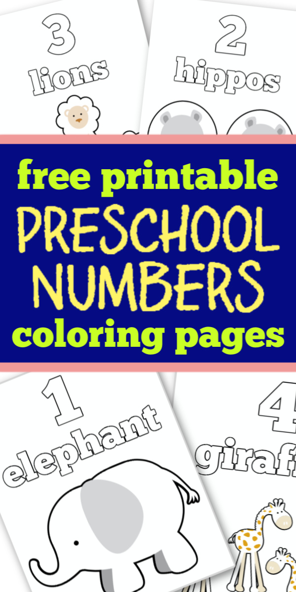 Preschool Numbers Coloring Page | Free Printable Preschool | Free Printable Pre K Worksheets | Free Printable Preschool Activities | Free Printable Preschool Math Worksheets | Free Printable Coloring Pages | Free Printable Coloring Pages for Kids | Six Clever Sisters