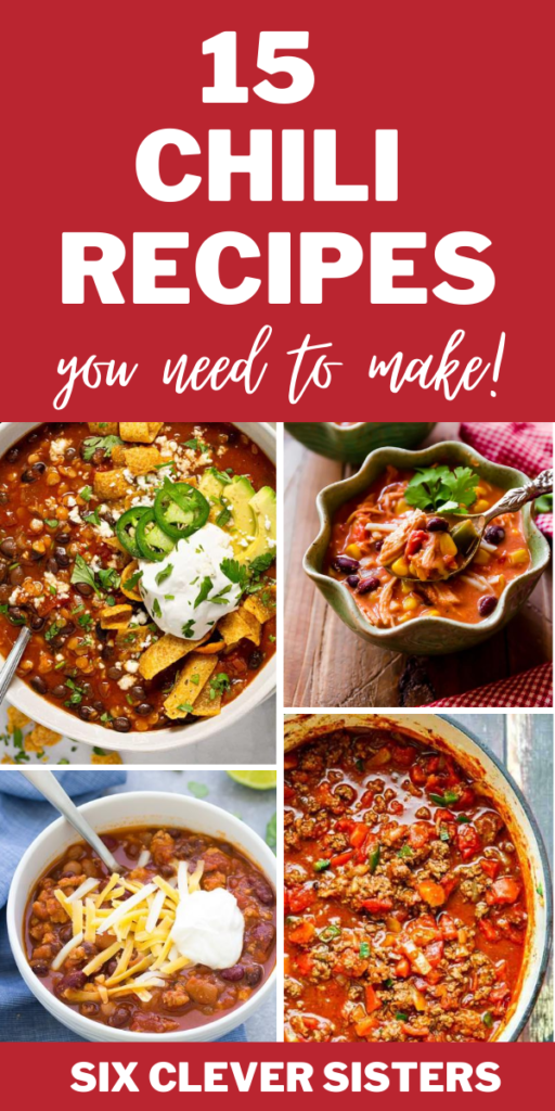 Chili Recipe | Chili Recipe Easy | A Good Chili Recipe | A Great Chili Recipe | White Chili Recipe | Chicken Chili Recipe | Beef Chili Recipe | Crockpot Chili | Crockpot Chili Recipe | Healthy Chili Recipe | Instant Pot Chili Recipe | These delicious chili recipes make for some great dinner ideas. With the cooler weather coming, they'll be perfect chili recipes for fall and winter nights. Make a pot and enjoy all these yummy comfort food recipes! #chili #recipe #recipeoftheday #dinner #easyrecipe #chilirecipe #recipes 