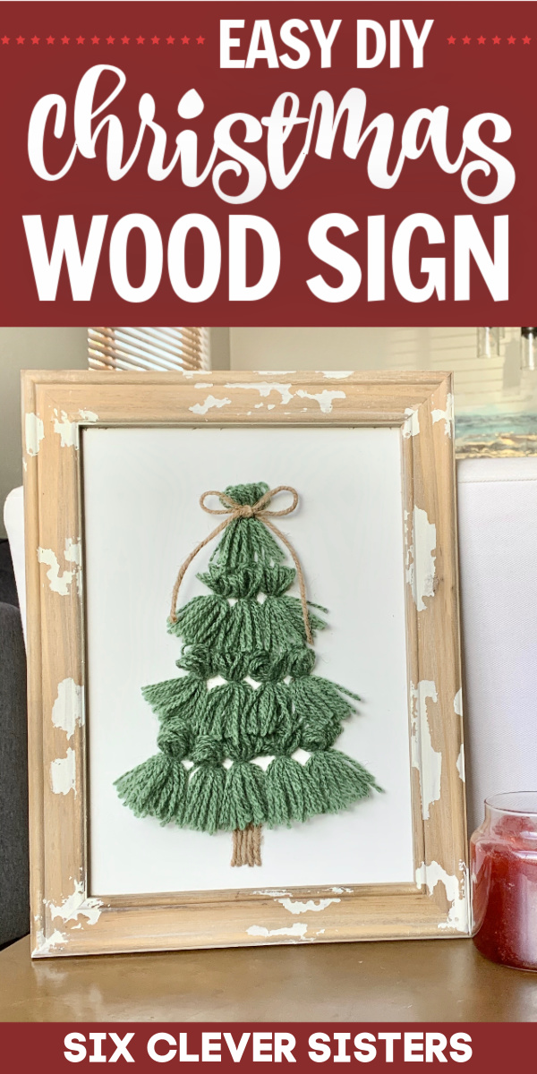 DIY Wood Sign for Christmas | Christmas Decoration | Easy Christmas Craft | Easy Christmas Project | Christmas Gift | Handmade Christmas | Farmhouse Christmas | Country Christmas | Six Clever Sisters