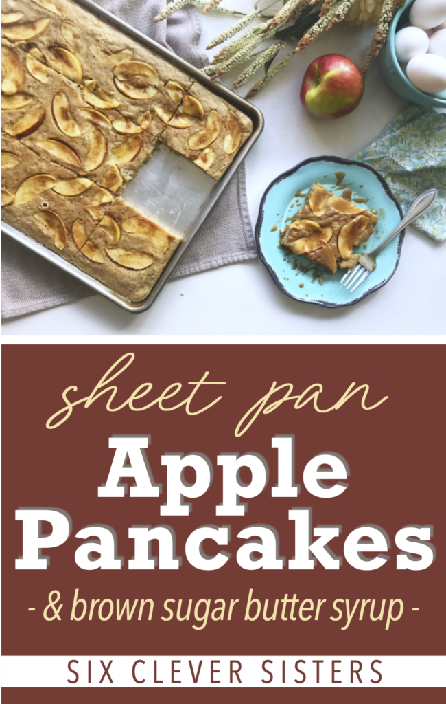 Sheet Pan Apple Pancakes | Oven Pancakes | Pancakes | Easy Breakfast | For a Crowd | Apple Cake | Breakfast for a Crowd | Holiday Breakfast | Easy Dessert | Pancakes Recipe | Pancakes from Scratch | Pancakes Easy | Apple Recipes | Apple Desserts | Six Clever Sisters