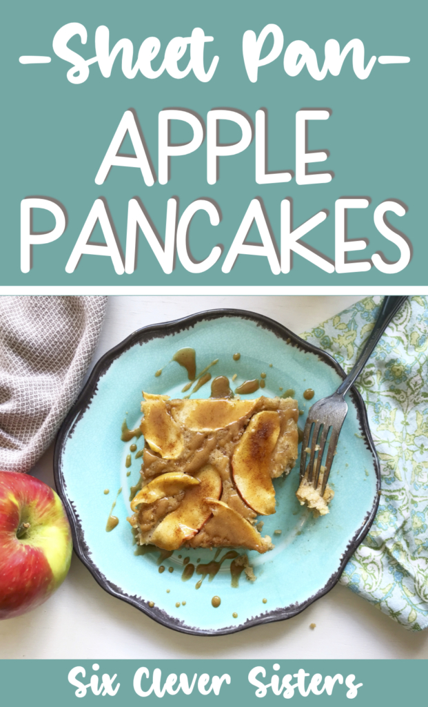 Sheet Pan Apple Pancakes | Oven Pancakes | Pancakes | Easy Breakfast | For a Crowd | Apple Cake | Breakfast for a Crowd | Holiday Breakfast | Easy Dessert | Pancakes Recipe | Pancakes from Scratch | Pancakes Easy | Apple Recipes | Apple Desserts | Six Clever Sisters