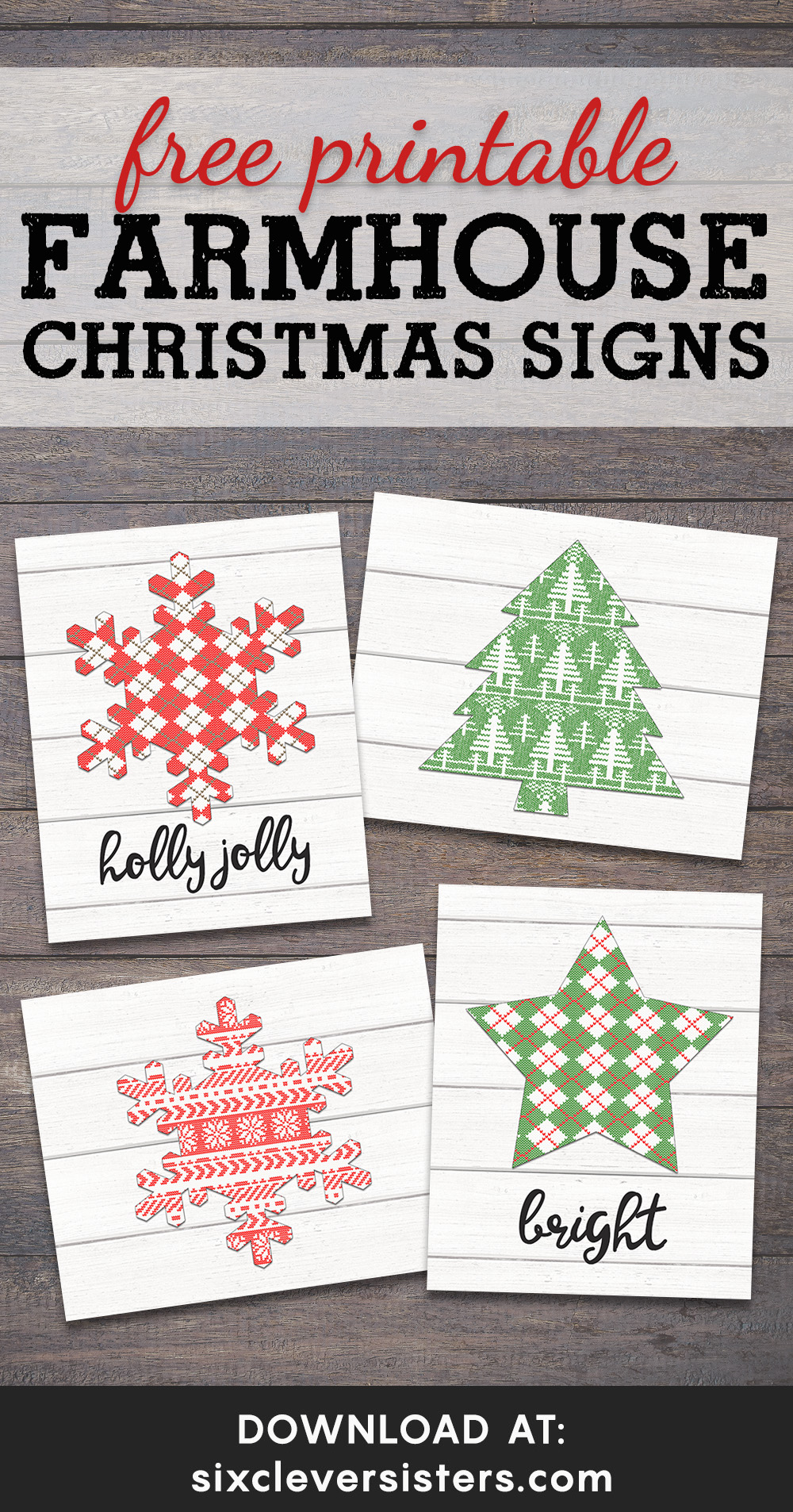 Free Printable Farmhouse Christmas Signs | Farmhouse Christmas Sign Printables | Farmhouse Christmas Printables Free | Farmhouse Christmas Decor Free Printables | 